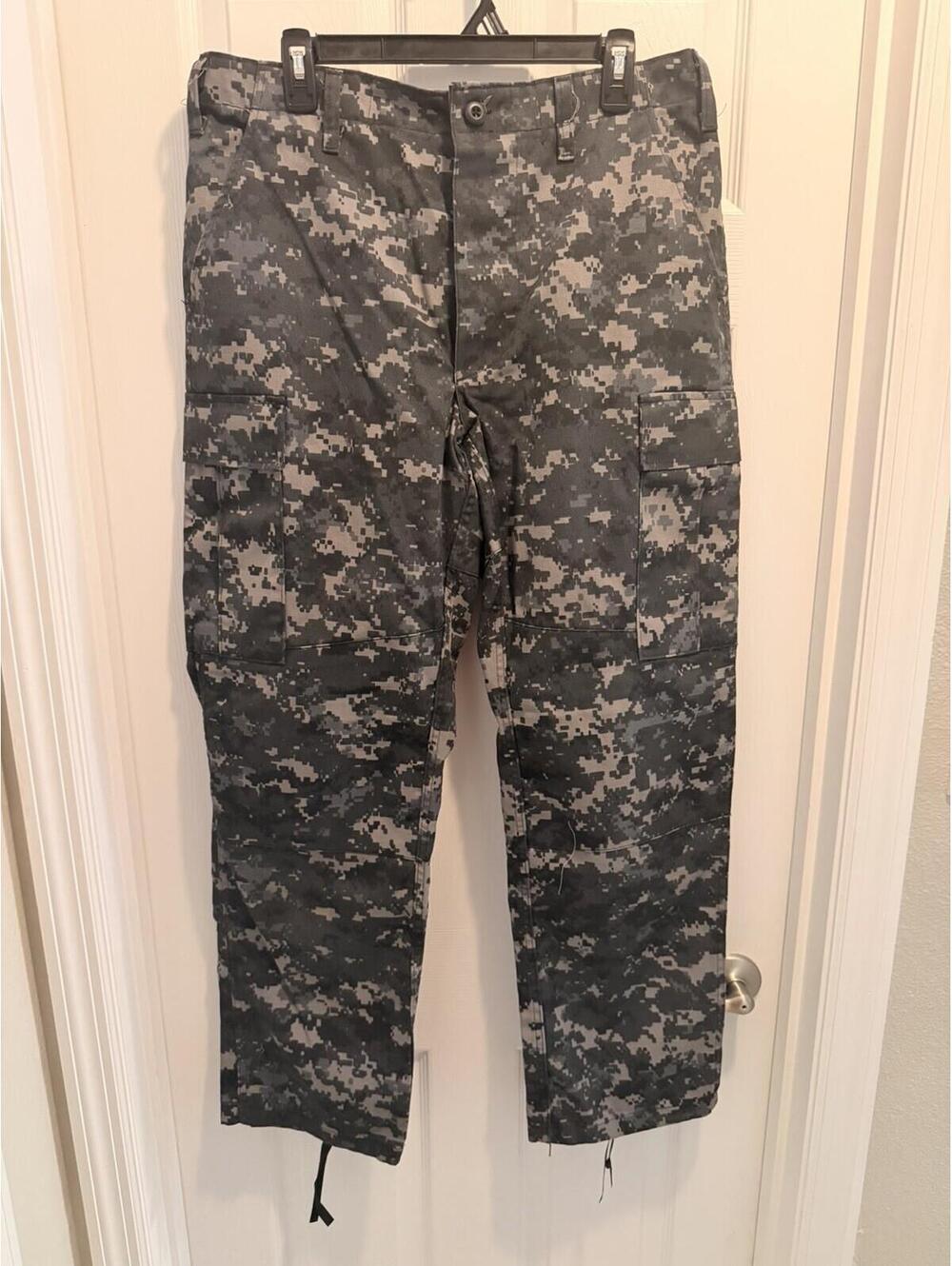 TRU-SPEC Cargo Pants Mens Medium Regular Grey Digital Camo Tactical Response ACU